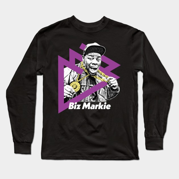 Biz Markie /\/\/ Original Old Skool Hip Hop Design Long Sleeve T-Shirt by DankFutura